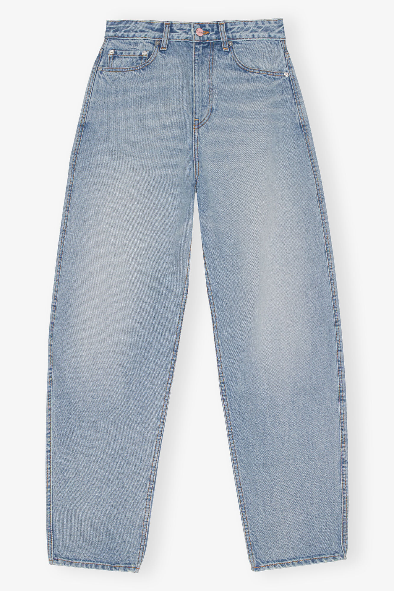 Light Blue Stary Jeans, Cotton, in colour Light Blue Vintage - 1 - GANNI