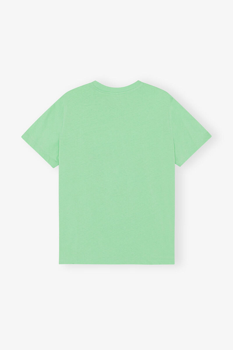 Smiley Relaxed T-shirt, Cotton, in colour Peapod - 4 - GANNI