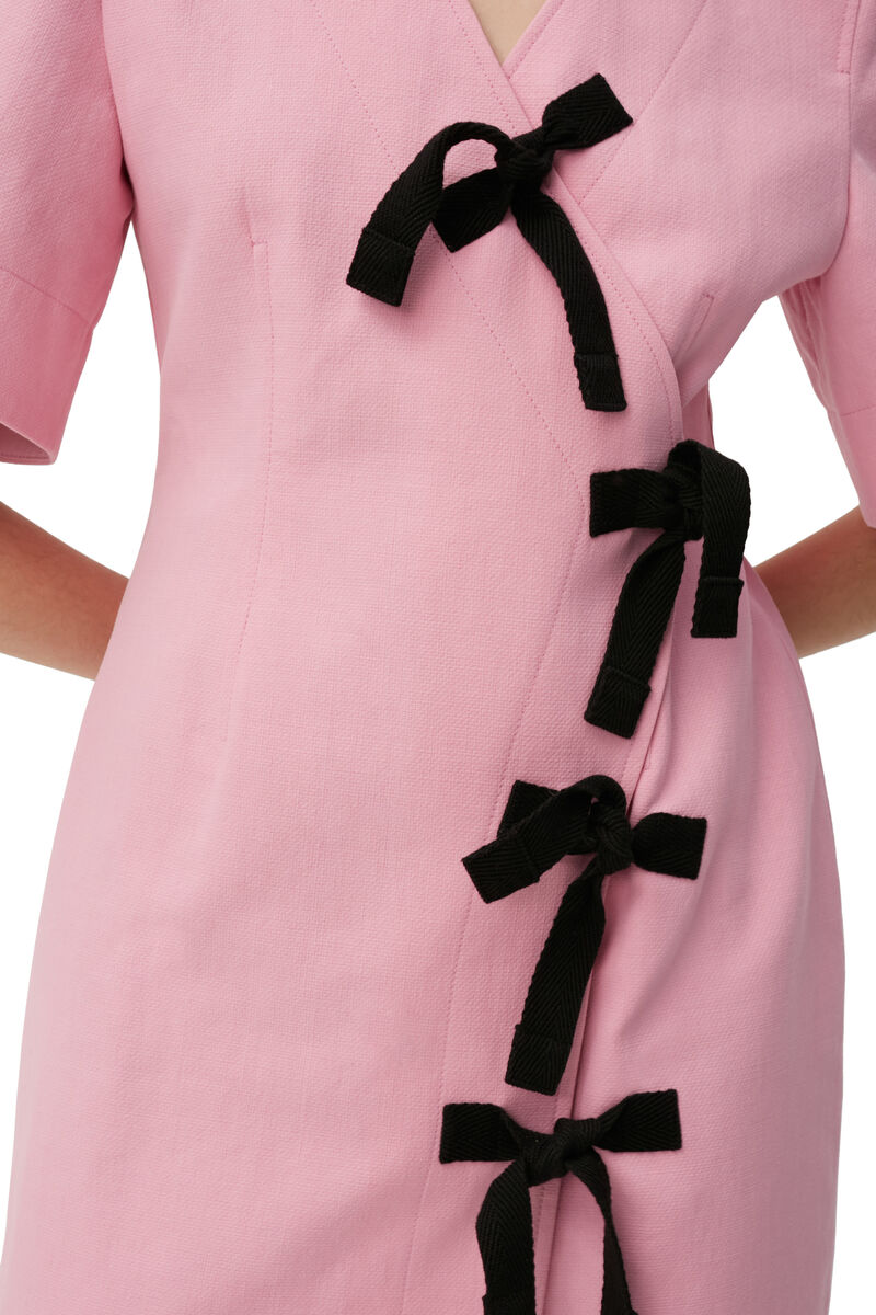 Asymmetrisches Minikleid, Cotton, in colour Lilac Sachet - 4 - GANNI