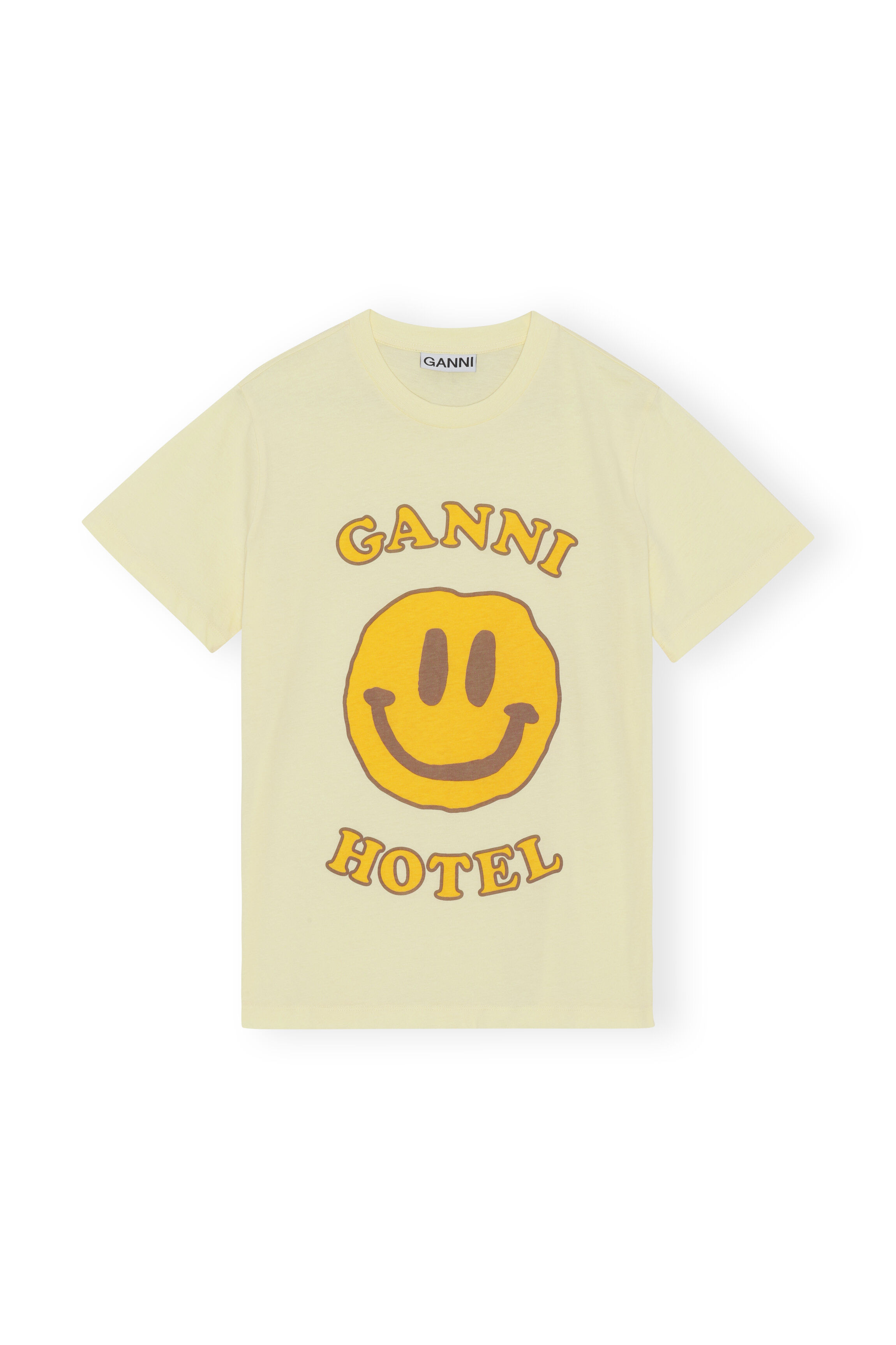 Ganni T-shirt lila-wit prints met een thema casual uitstraling Mode Shirts T-shirts