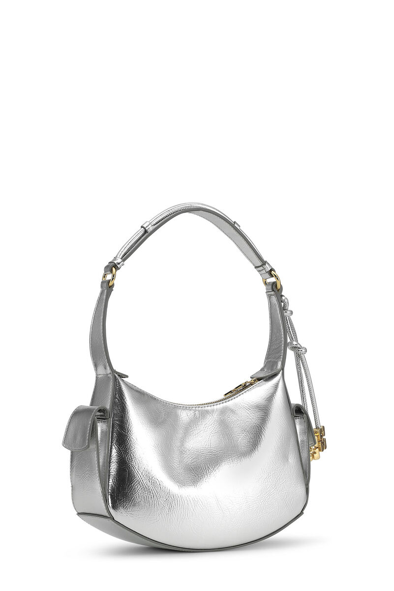 Silver GANNI Swing Shoulder Bag, in colour Silver - 2 - GANNI