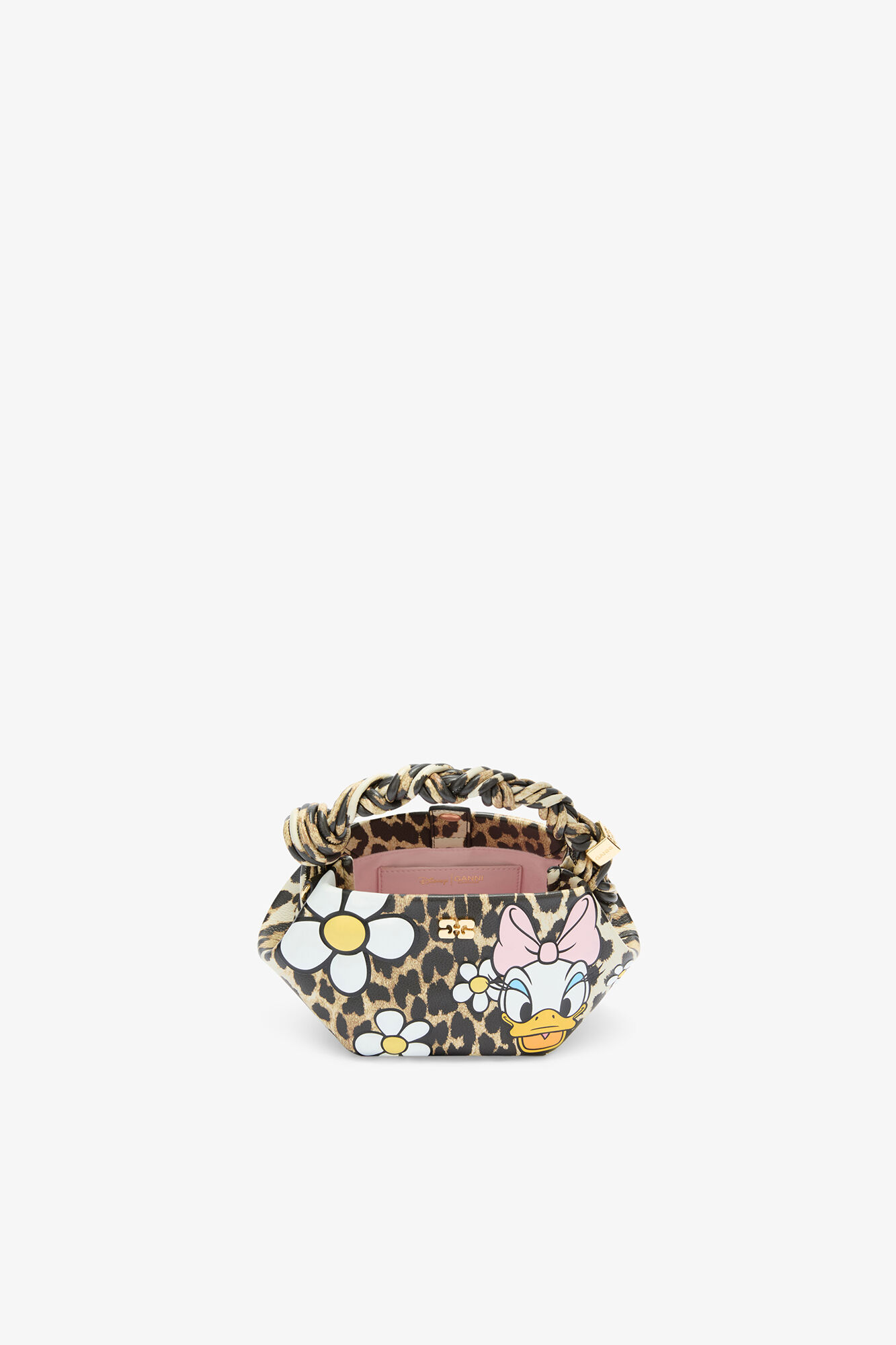 Almond Milk Daisy Duck Leopard Mini Bou Bag | GANNI US