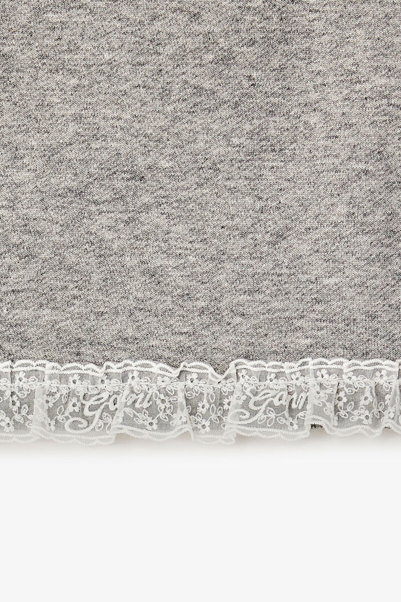 Shorts in Grey Isoli, Organic Cotton, in colour Paloma - 2 - GANNI