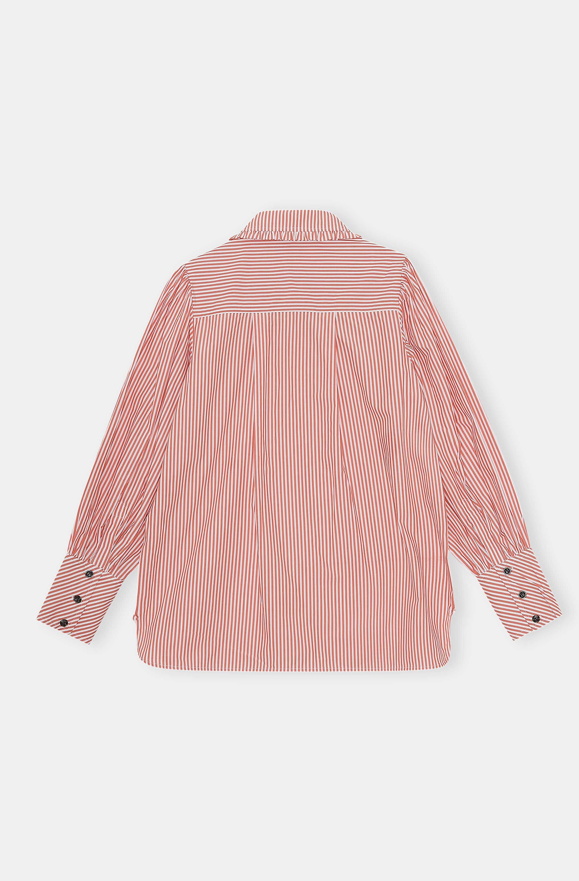 ganni stripe cotton oversized shirt