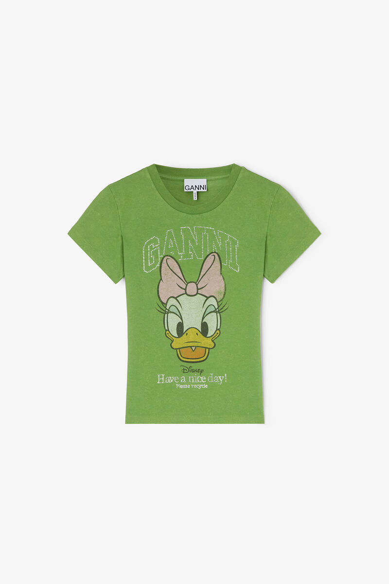 Kajsa Anka gr&ouml;n Baby Fit t-shirt, Recycled Cotton, in colour Minced Herb - 1 - GANNI