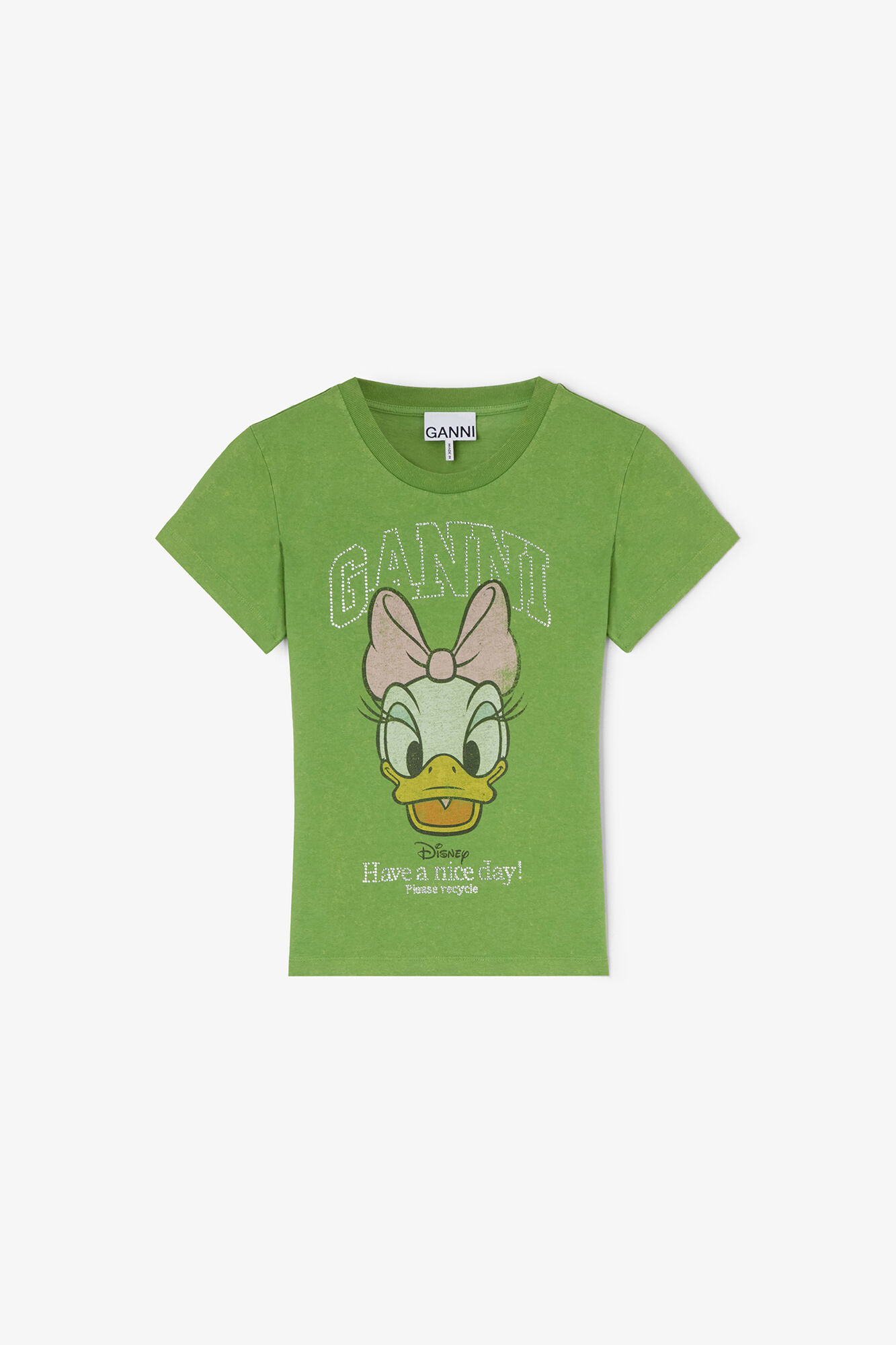 Kajsa Anka gr&ouml;n Baby Fit t-shirt, Recycled Cotton, in colour Minced Herb - 1 - GANNI