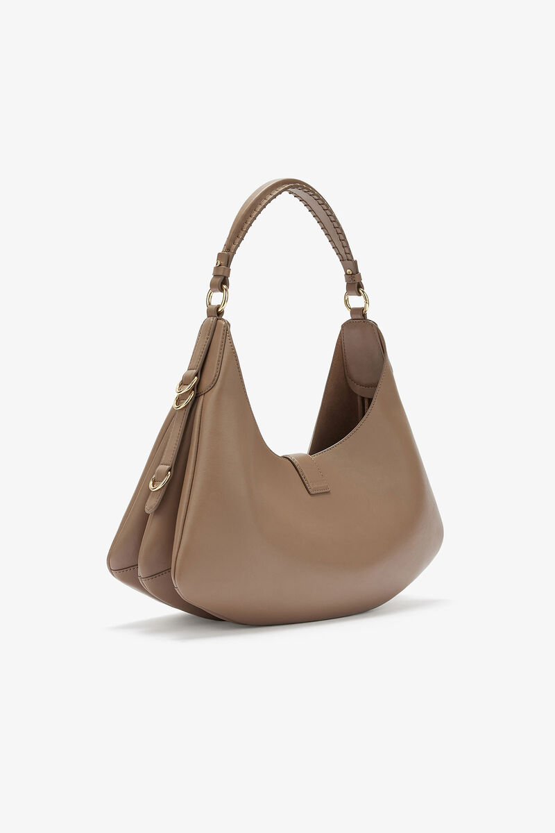 Small Kat Bag in Brown, Recycled Leather, in colour Coca Mocha - 2 - GANNI