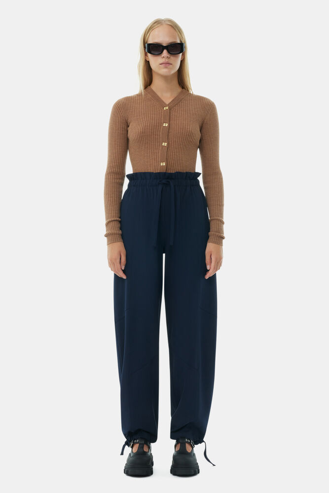 Blue Light Elasticated Waist Pants, Sky Captain