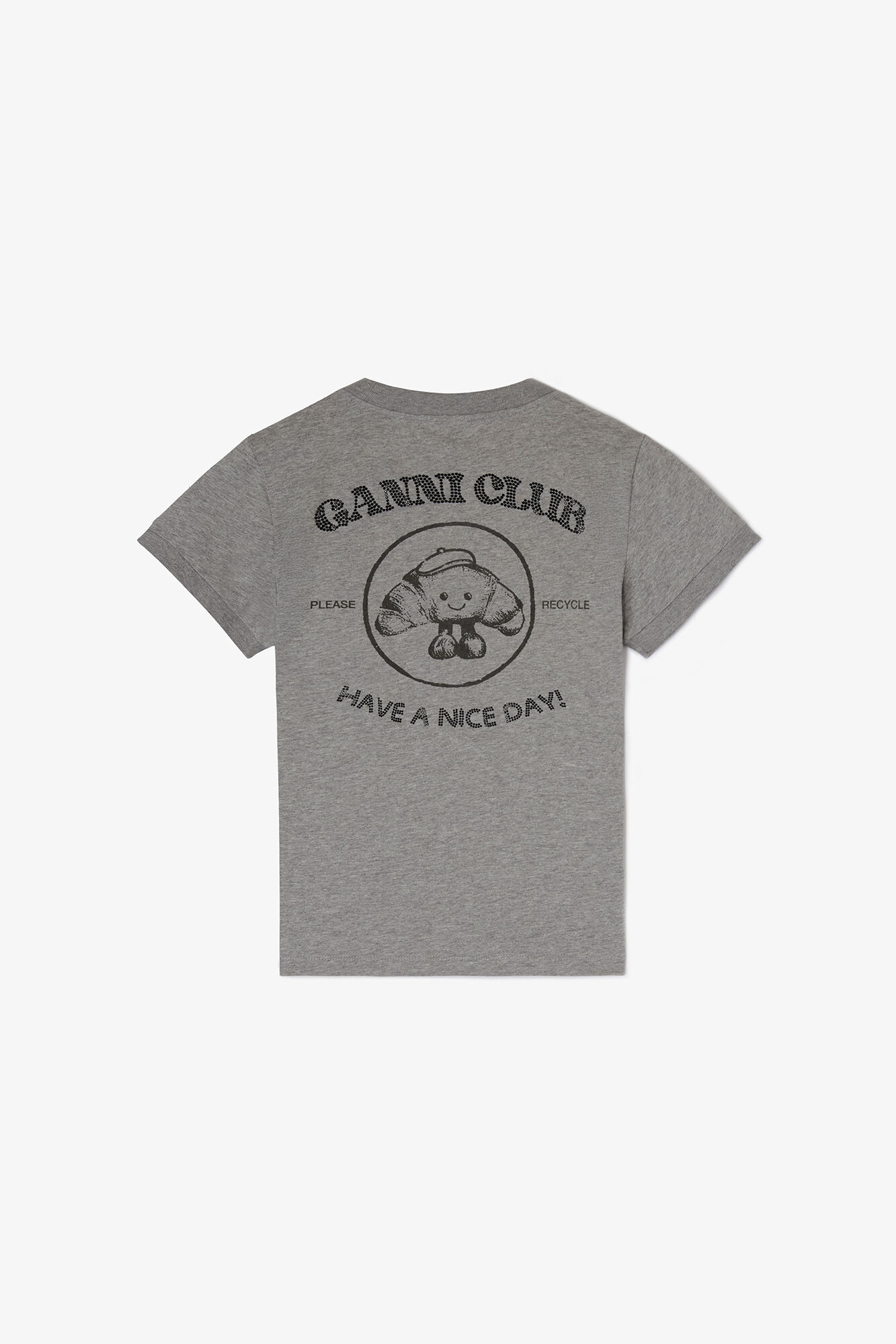 Grey Paris GANNI Club Baby Fit T-shirt, Organic Cotton, in colour Paloma - 2 - GANNI