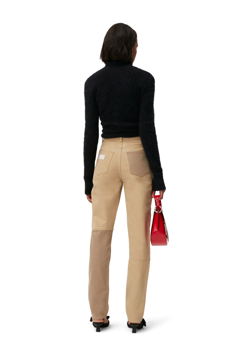 Swigy Jeans , Cotton, in colour Petrified Oak - 2 - GANNI