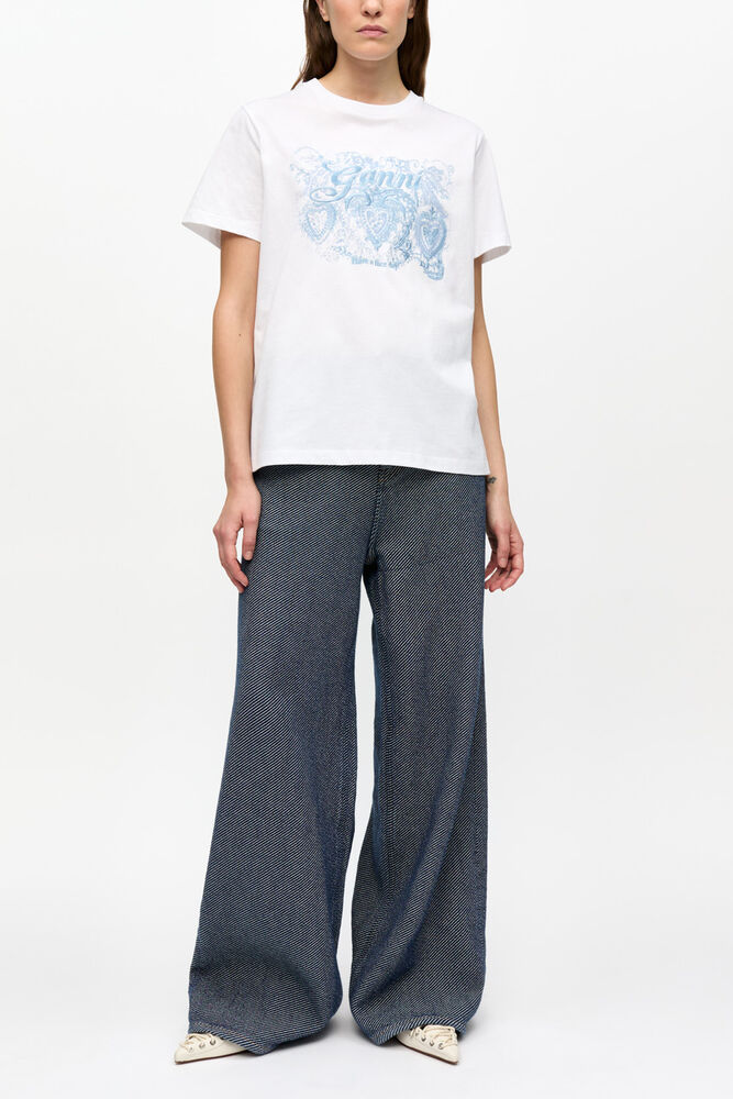 Blue Twill Marri Jeans, Rinse