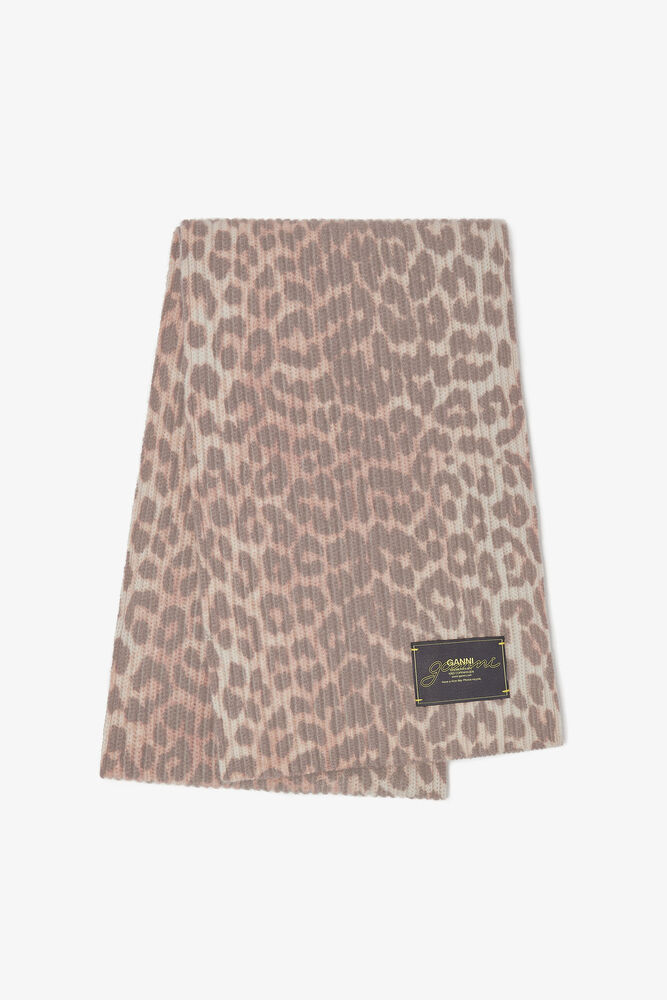 Écharpe en laine à motif léopard, Leopard