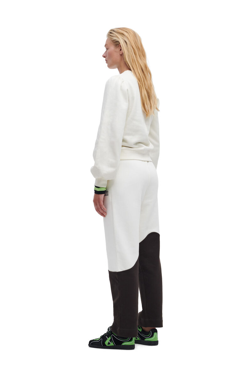 Software Isoli Puff Shoulder Sweatshirt, Organic Cotton, in colour Egret - 2 - GANNI