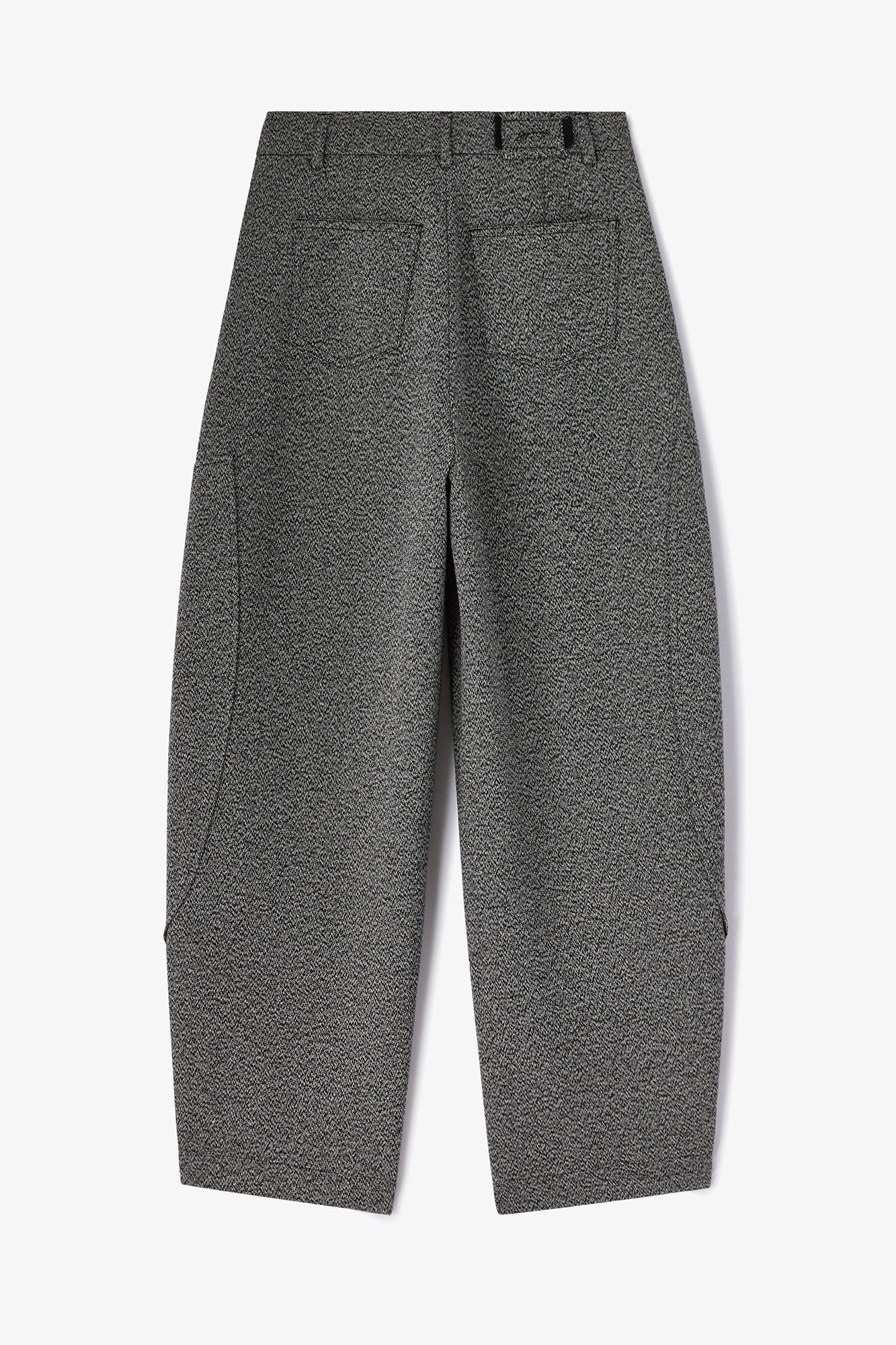 Trousers in Grey Suiting, Organic Cotton, in colour Black - 2 - GANNI