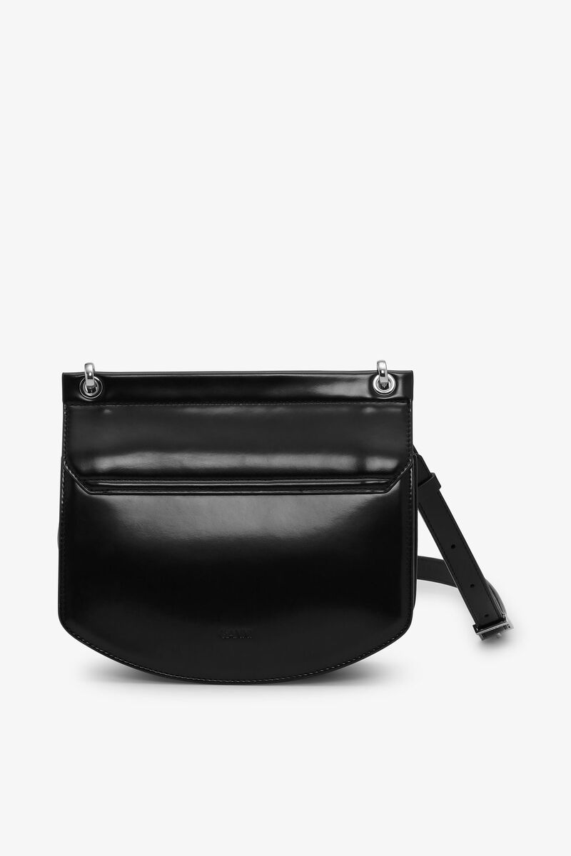Petit sac avec petite chaîne Apo-G noir, Polyurethane, in colour Black - 3 - GANNI