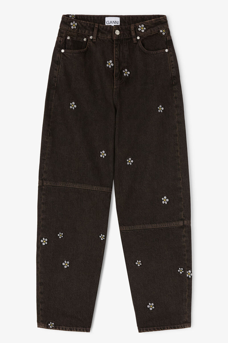 Daisy Duck Stary Jeans, Organic Cotton, in colour Chicory Coffee - 1 - GANNI