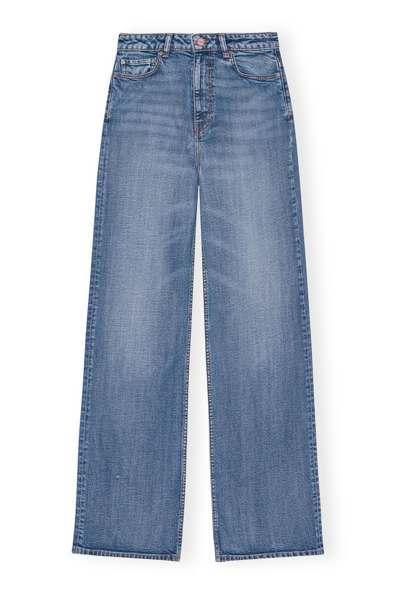 Mid Blue Vintage Andi Jeans, Cotton, in colour Mid Blue Vintage - 1 - GANNI