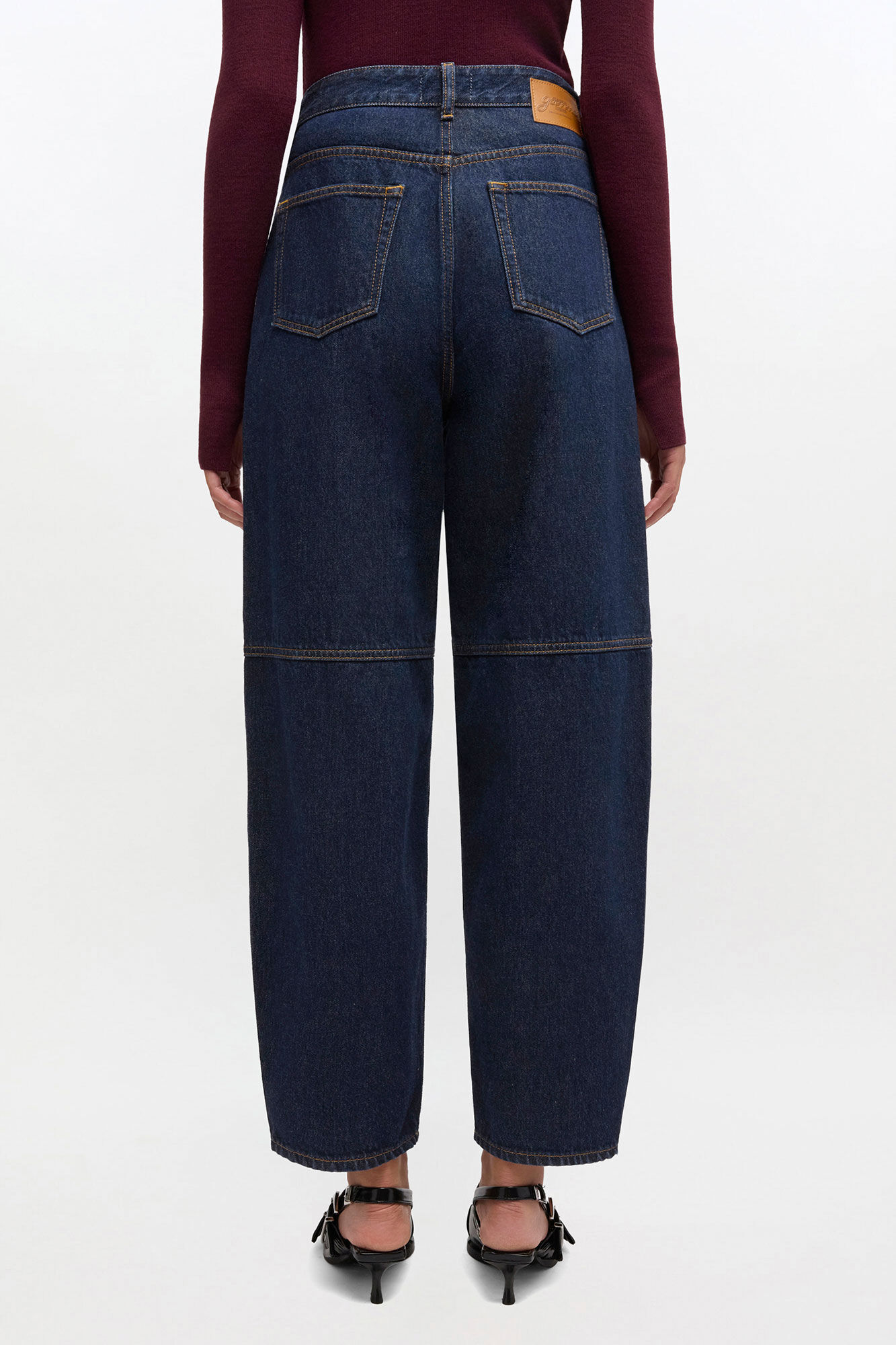 Dark Rinse Stary Jeans, Organic Cotton, in colour Rinse - 3 - GANNI