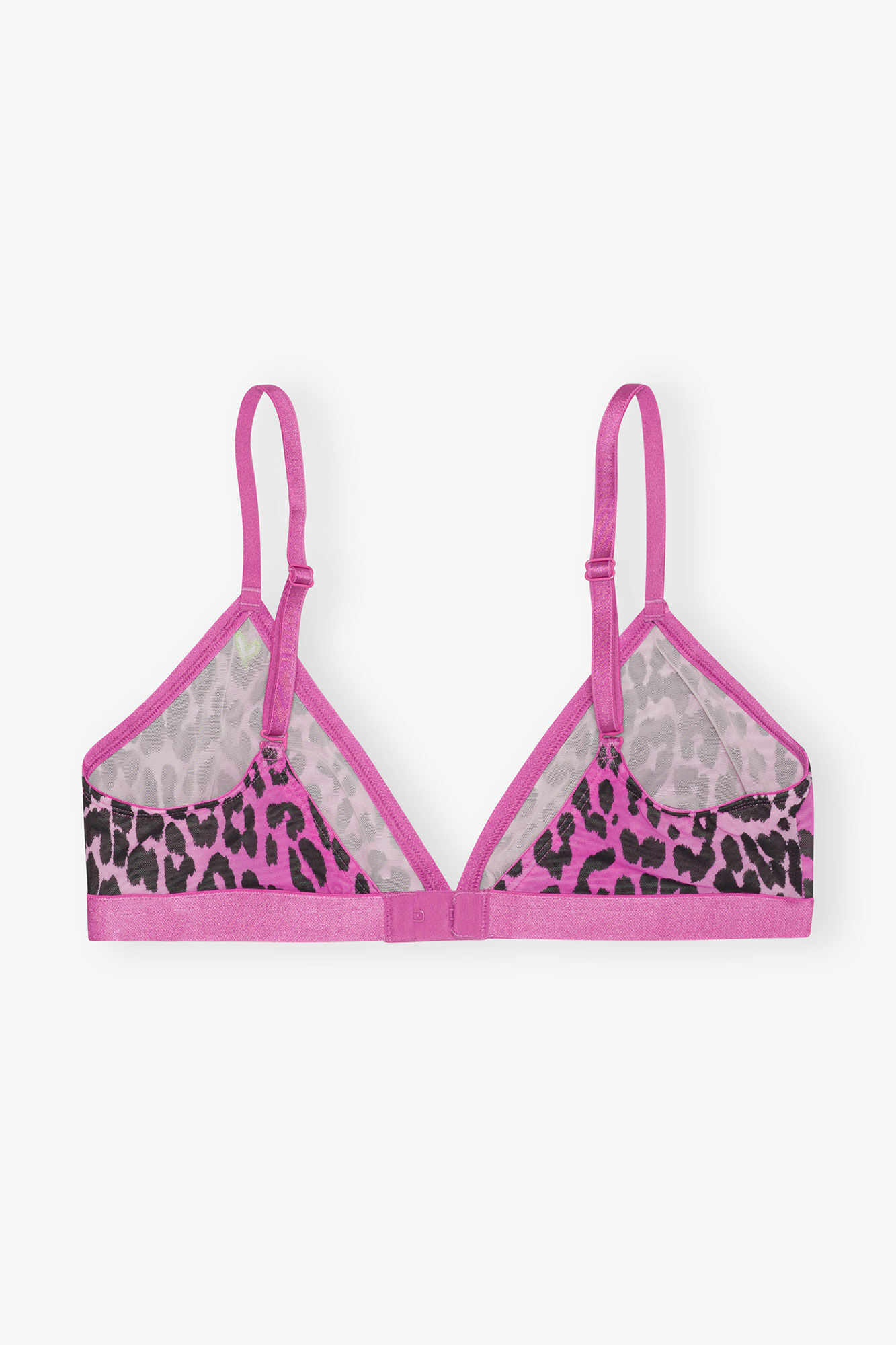 GANNI x Parade Silky Mesh Bralette, Elastane, in colour Pink Tulle - 3 - GANNI