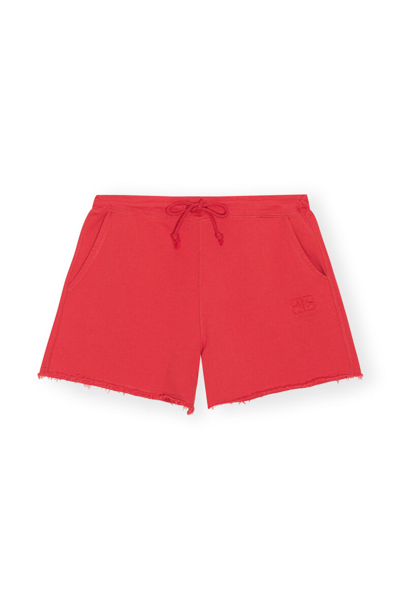 Red Isoli Drawstring Shorts, Cotton, in colour Racing Red - 1 - GANNI
