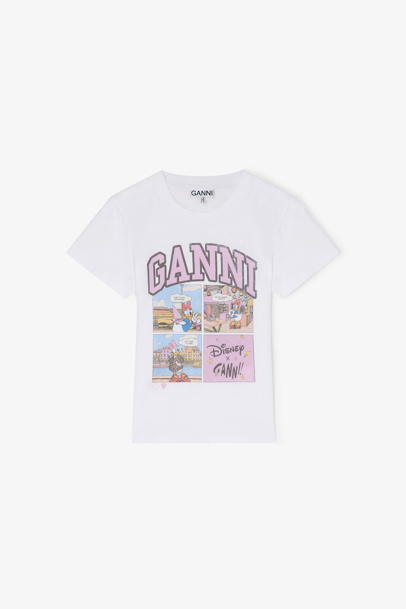 Daisy Duck Baby Fit T-shirt, Recycled Cotton, in colour Bright White - 1 - GANNI