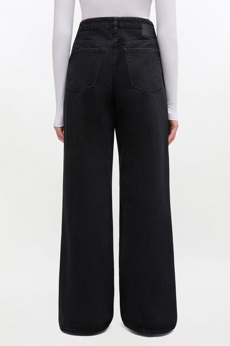 Black Izey Jeans, in colour Black Washed - 3 - GANNI