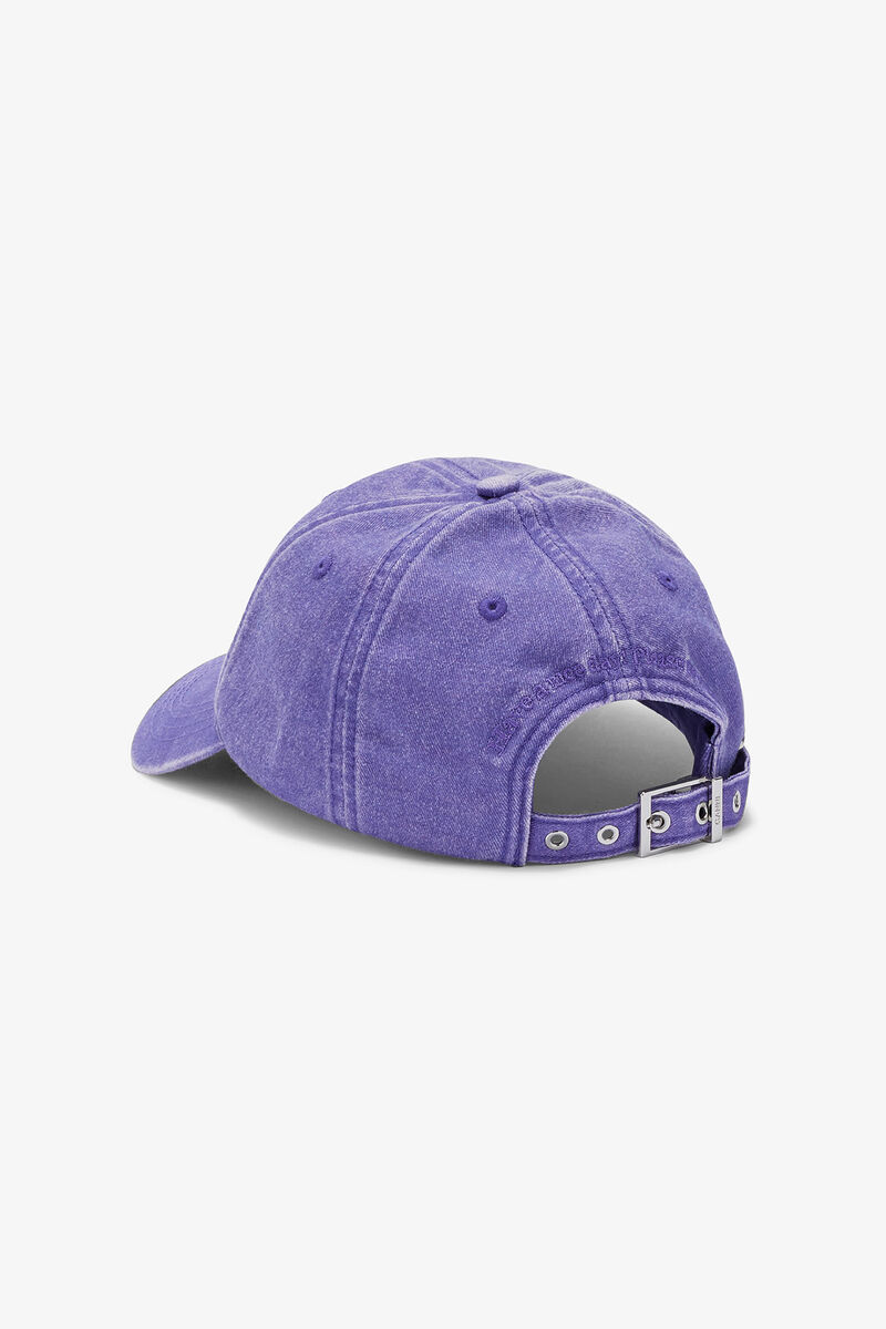 Washed Canvas Cap, in colour Passion Flower - 2 - GANNI