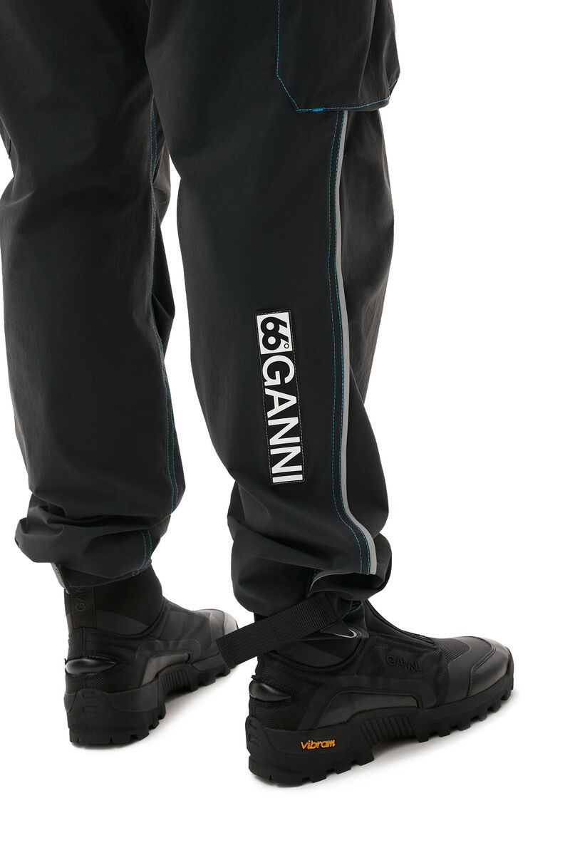 Laugavegur Trousers, Elastane, in colour Black - 7 - GANNI