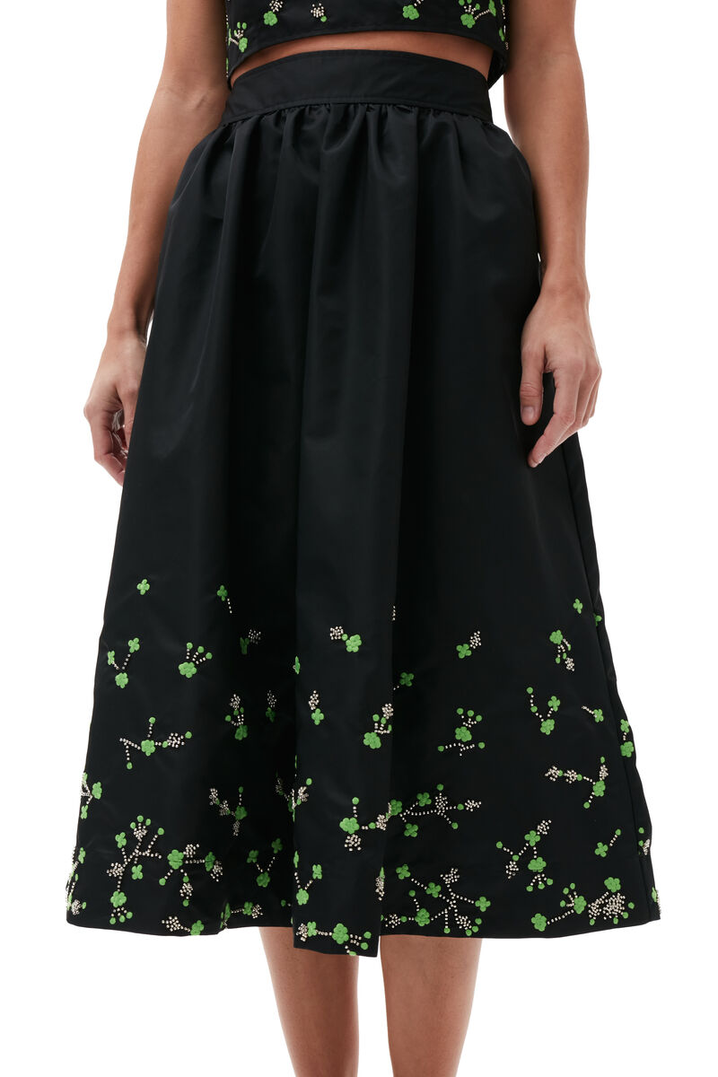 Nylon Skirt, in colour Black - 3 - GANNI