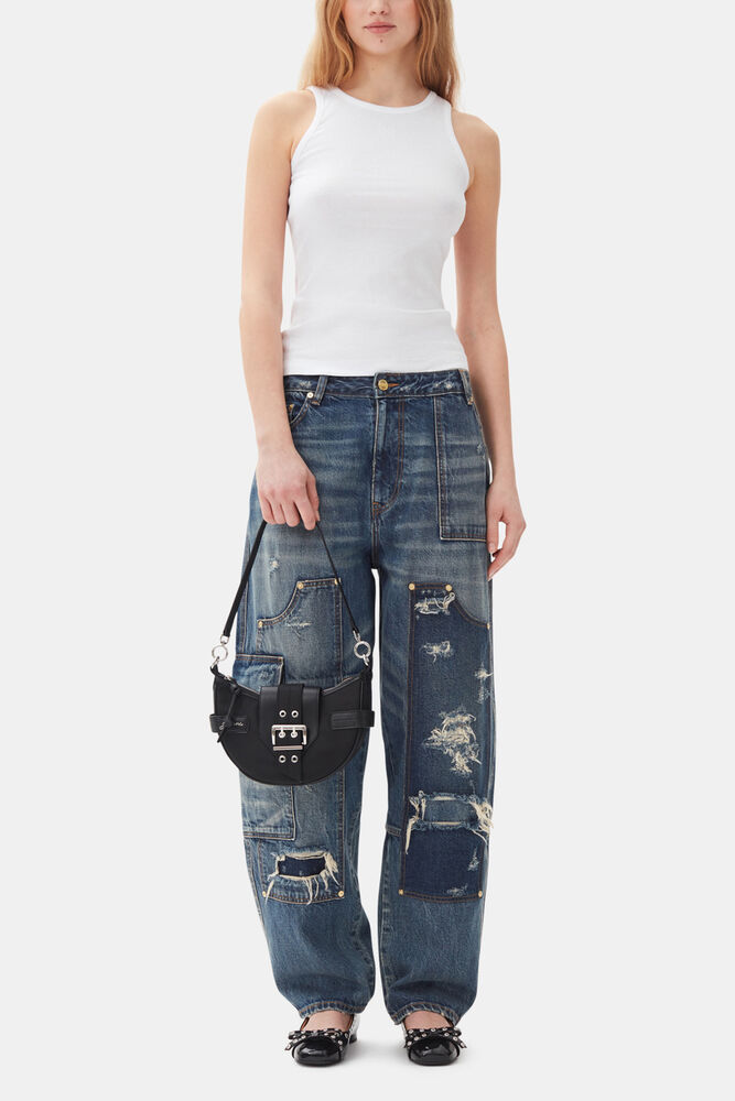 Black Small Bucky Crossbody Bag, Black