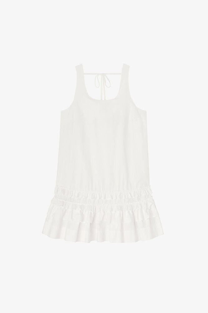 Dress in White Cotton, Bright White