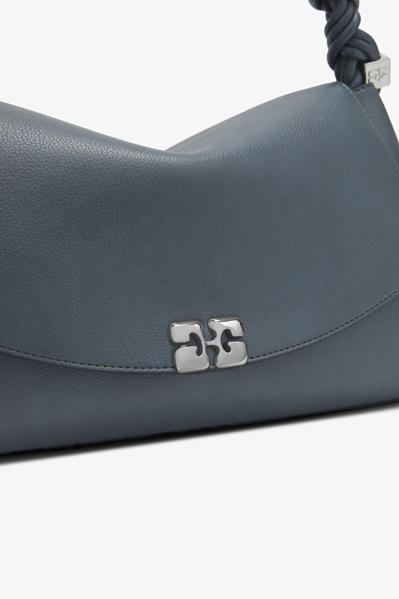 Sac gris grain&eacute; Very Bou, Polyurethane, in colour Quiet Shade - 4 - GANNI