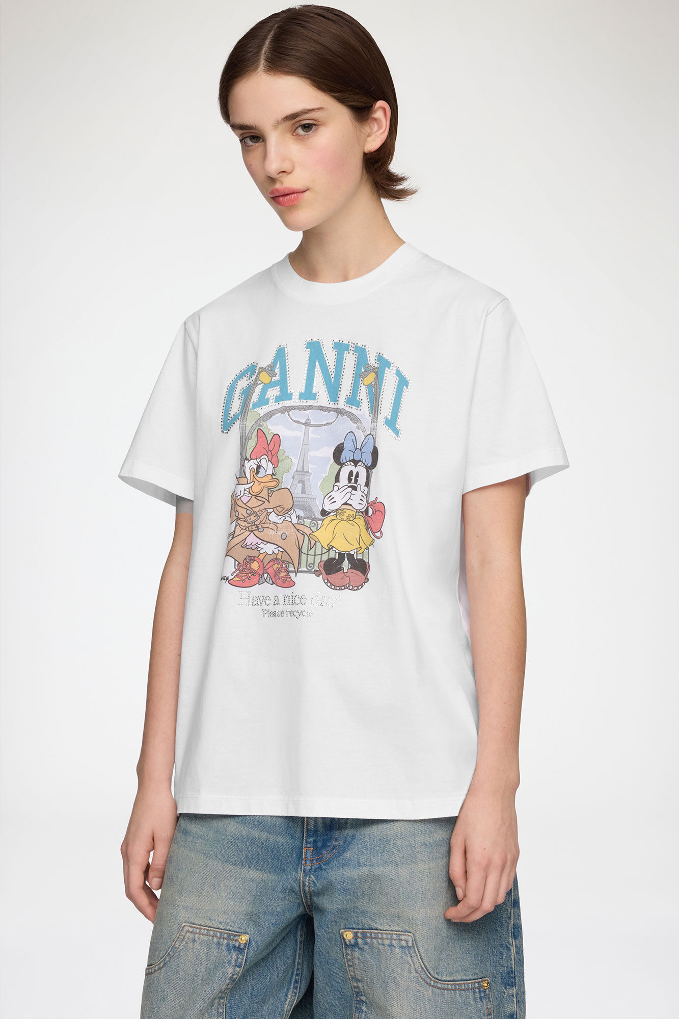 T-shirt with Minnie Mouse & Daisy Duck | GANNI US