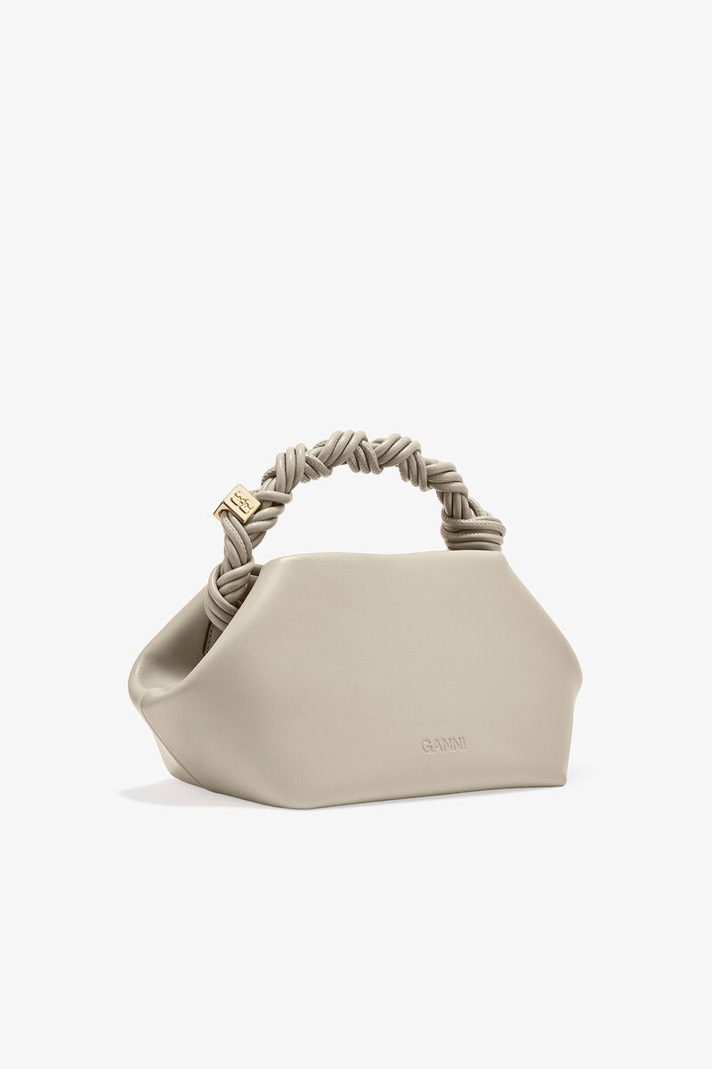 Light Grey Small GANNI Bou Bag, Polyester, in colour Oyster Gray - 2 - GANNI