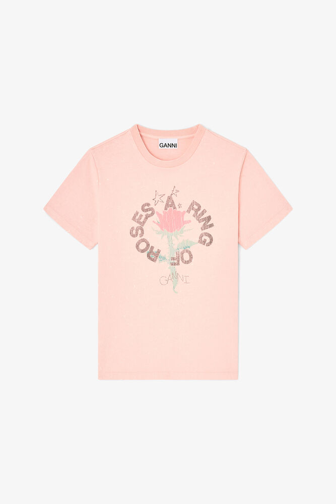 T-shirt with Rose, Peachskin