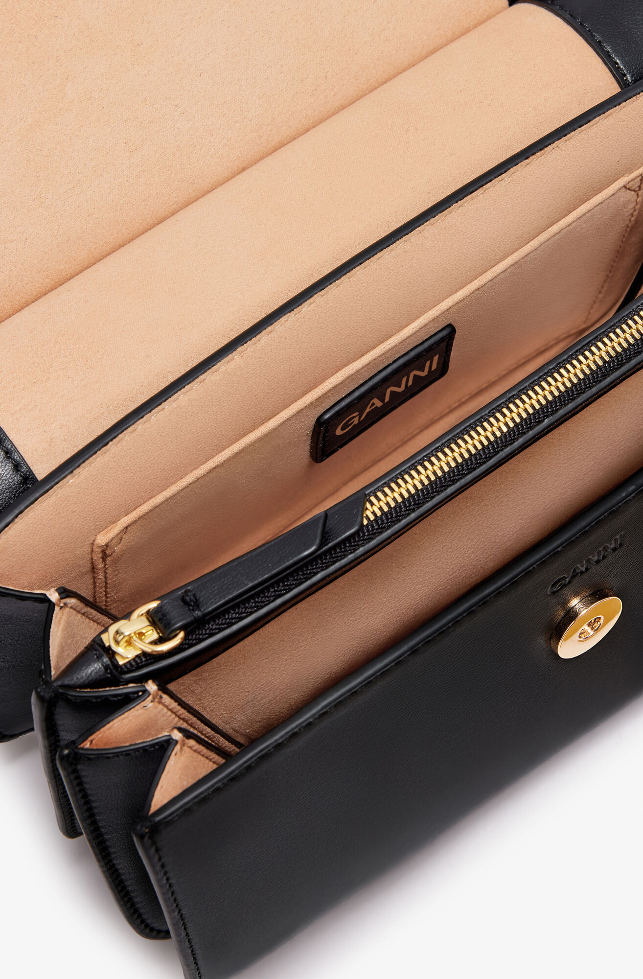 Black Small Apo-G Bag, Polyester, in colour Black - 3 - GANNI