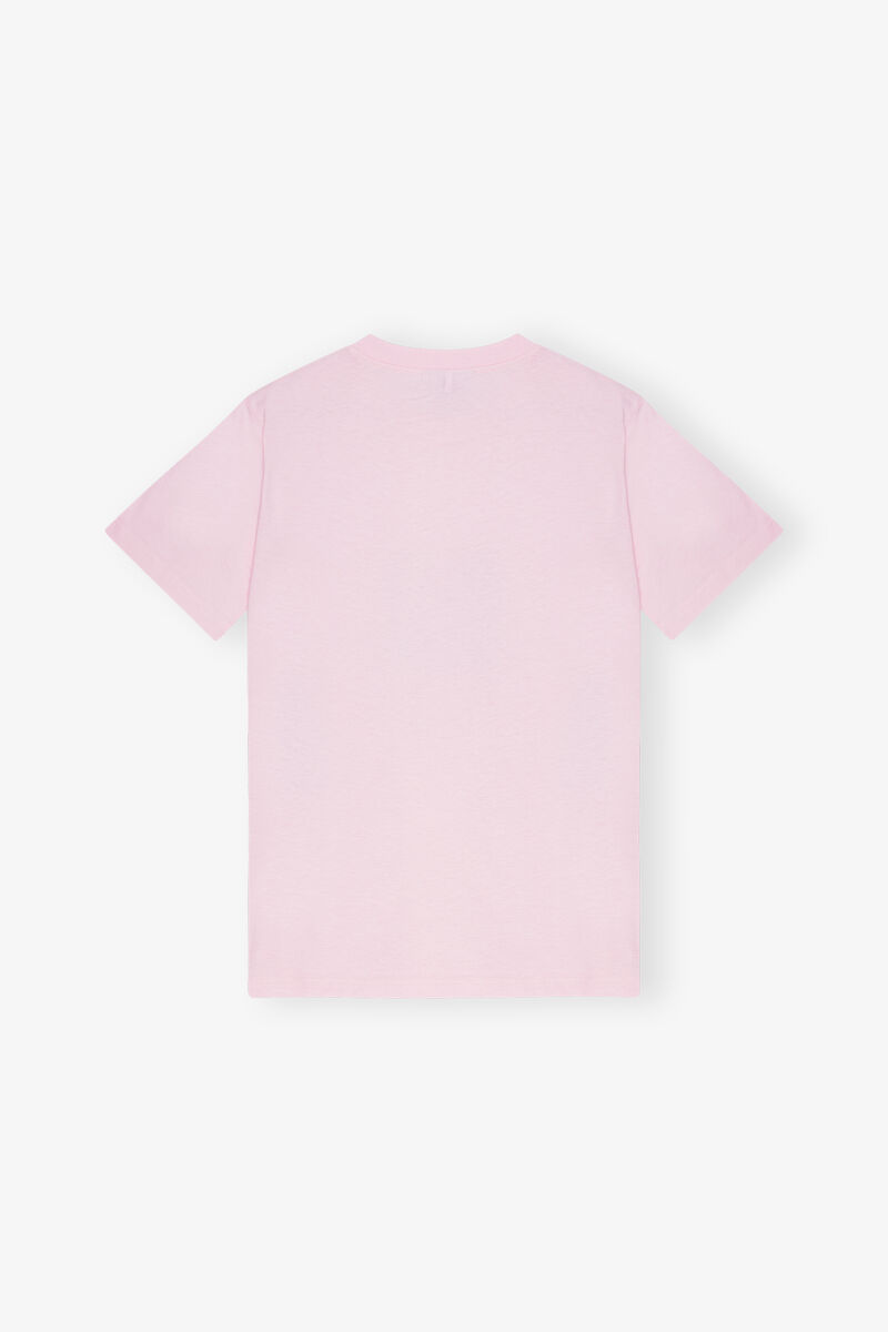 Pink Kittens T-shirt, Cotton, in colour Chalk Pink - 2 - GANNI