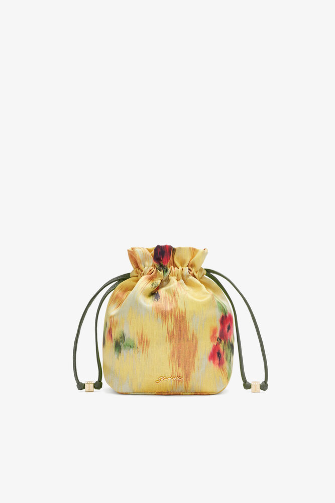 Pouch in Printed Taffeta, Aurora