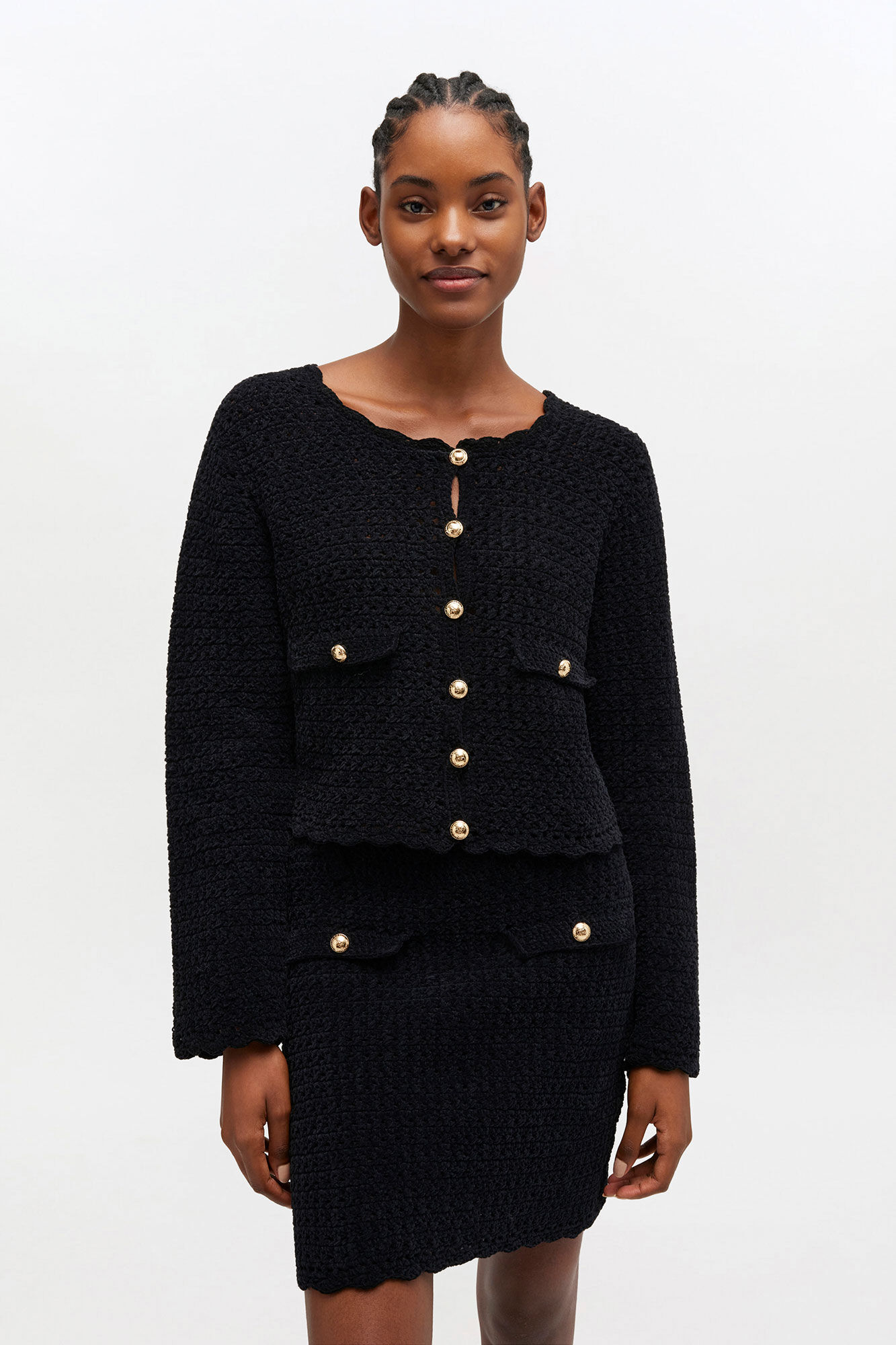 Black Black Crochet Cardigan | GANNI (Global) TH