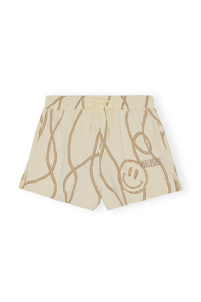 Rope print shorts , Organic Cotton, in colour Ganni Symbols Multi - 1 - GANNI