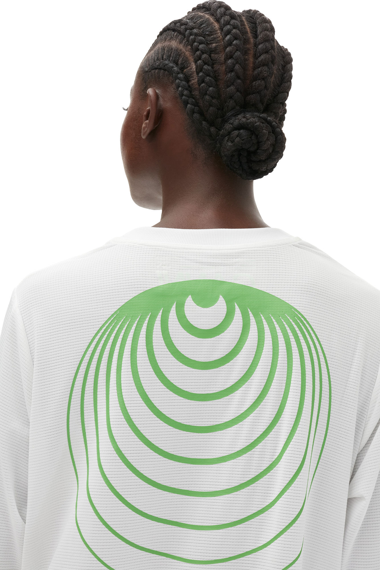 Active Mesh Layered Long Sleeve T-shirt, Elastane, in colour Bright White - 4 - GANNI