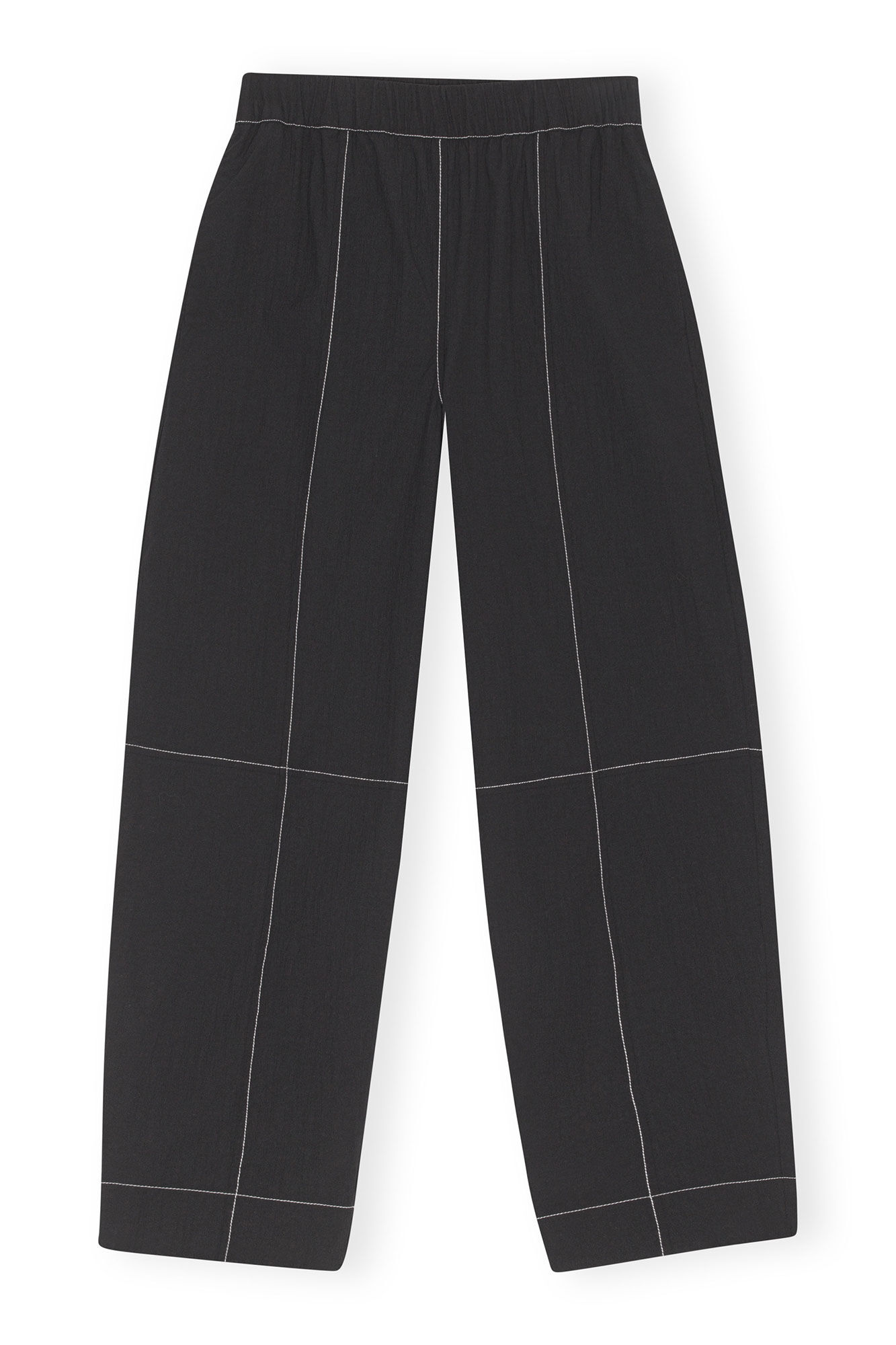 Black Black Elasticated Curve Pants | GANNI US