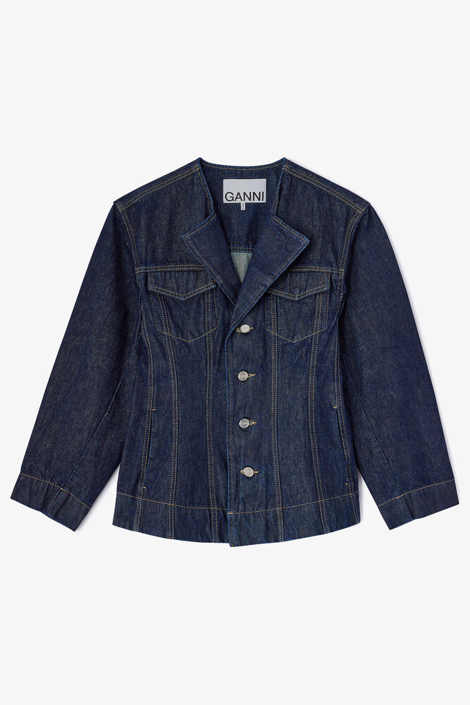 Dark Rinse Denim Blazer, Rinse