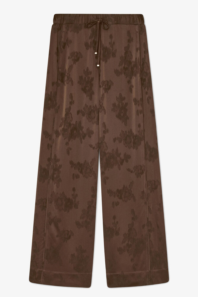 Trousers in Brown Satin, Demitasse