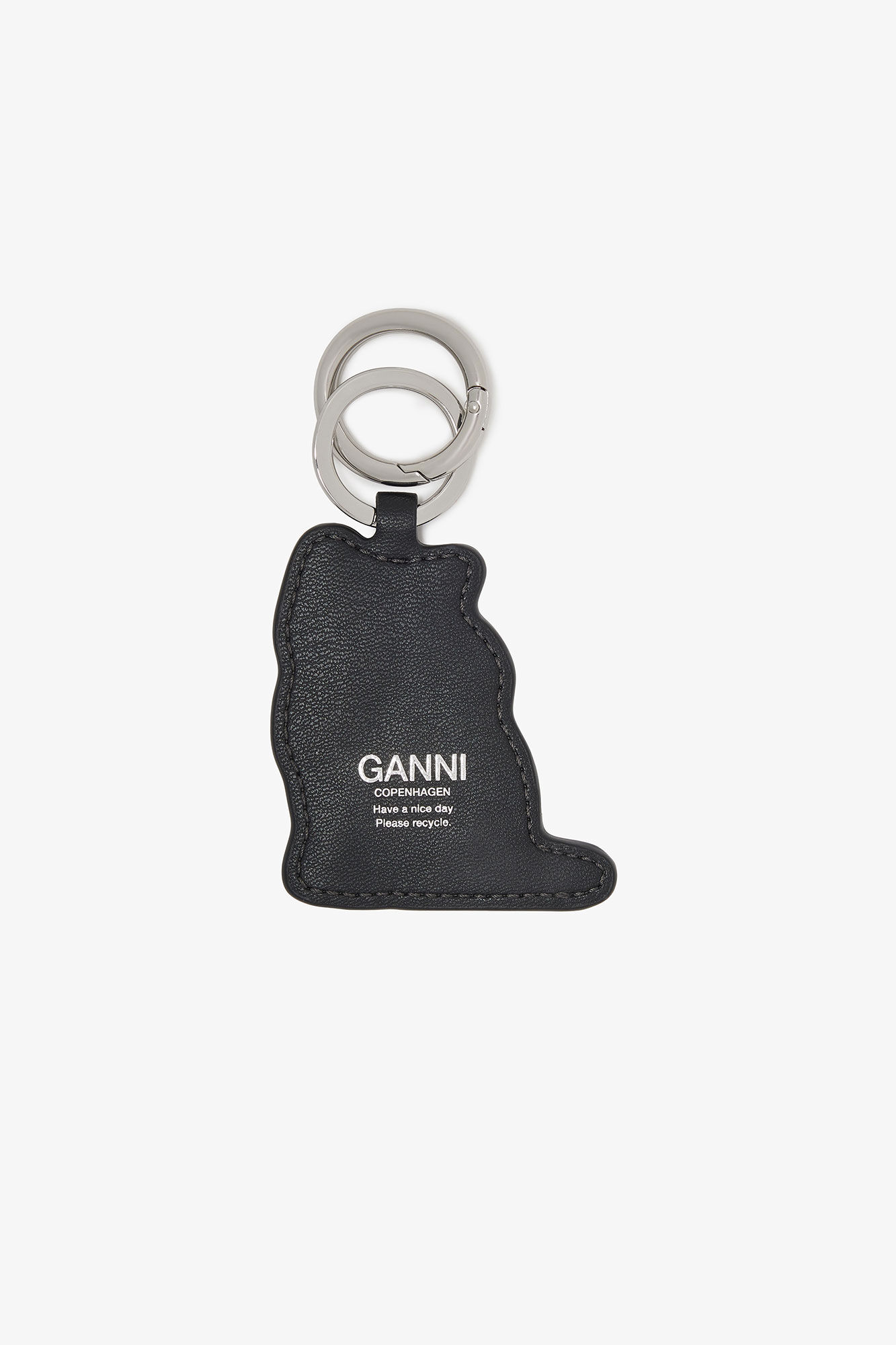 Blue Kitty Keyring, Polyester, in colour Dress Blues - 2 - GANNI