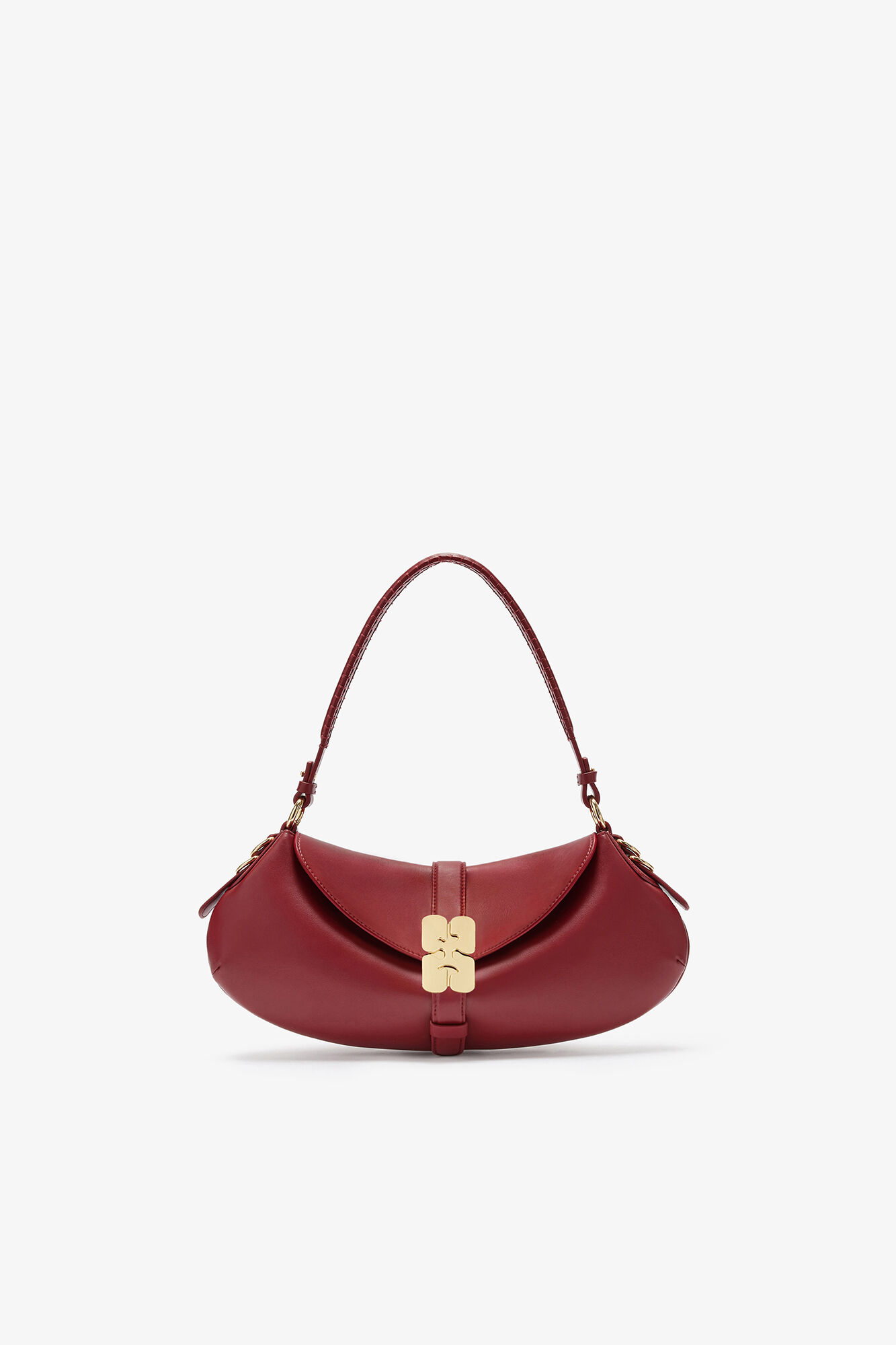 Sac rouge B-Kat, Recycled Leather, in colour Red Dahlia - 1 - GANNI