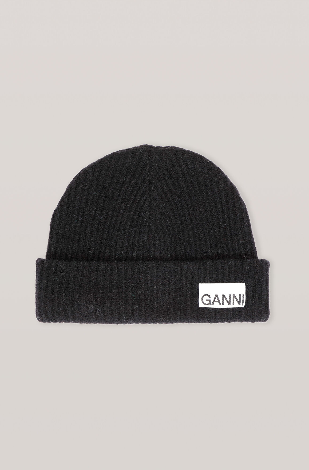 Recycled Wool Knit Hat, Black, packshots