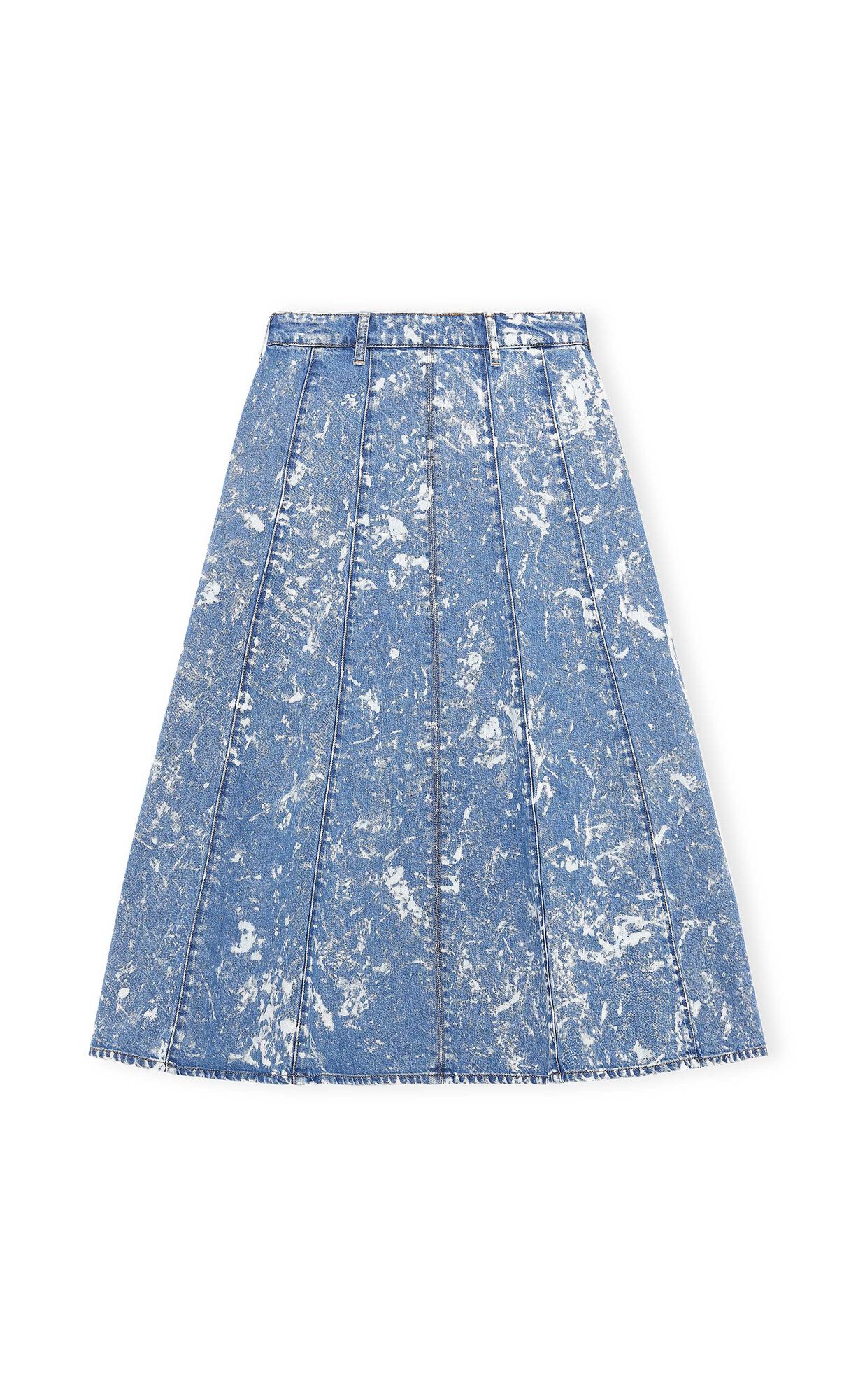 Bleach Bleach Denim High Waist Aline Panel Skirt GANNI US