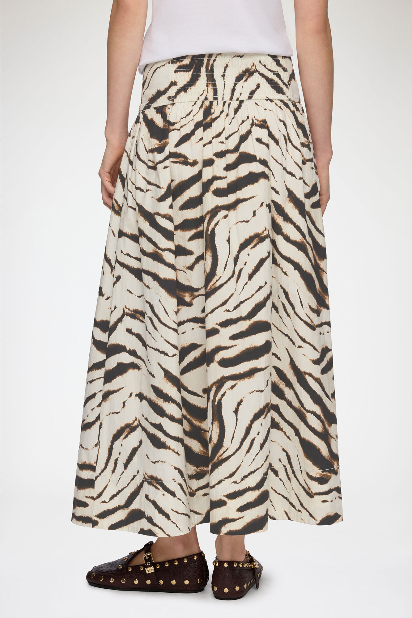 Skirt in Zebra Cotton | GANNI US
