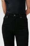 Comfort Stretch Cutye Cropped, Elastane, in colour Black/Black - 4 - GANNI